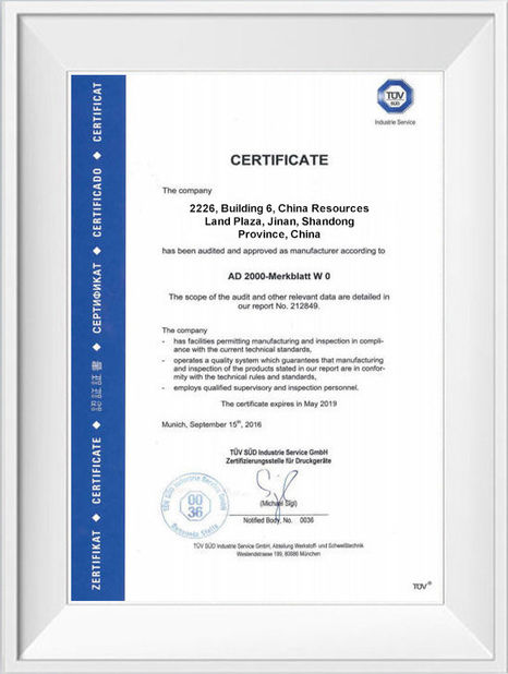 China Shandong Hongxin International Trade Co., LTD. certificaten